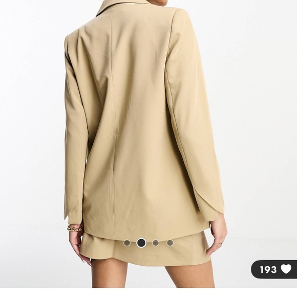 NWT Asos double breasted blazer in camel - Picture 2 of 3